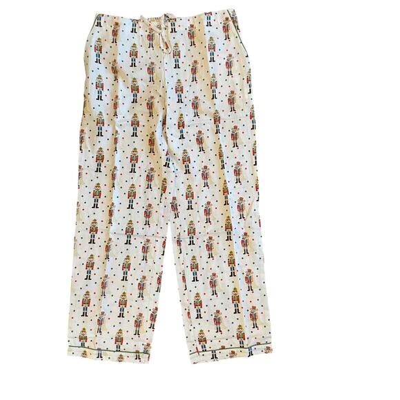 Mahogany Christmas NUTCRACKER Pajama Set 100% Cotton Flannel Women's L New - Picture 5 of 16